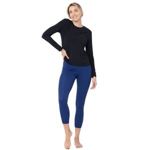 NWT Vie Active Delilah Cutout Back Black Yoga Athletic Top Women's Size L